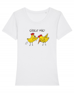 Ciocu' mic! Tricou mânecă scurtă guler larg fitted Damă Expresser
