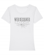 WEB DESIGNER - SPIDER WEB - PAIANJEN - albe Tricou mânecă scurtă guler larg fitted Damă Expresser