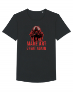 MAKE ART ... GREAT AGAIN Tricou mânecă scurtă guler larg Bărbat Skater