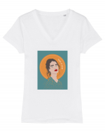 Modern Mary Tricou mânecă scurtă guler V Damă Evoker