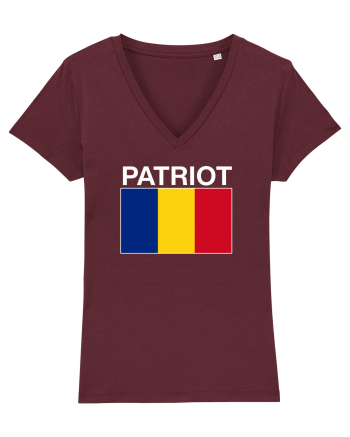 Patriot Romania Patriotism Steag Tricolor  Burgundy