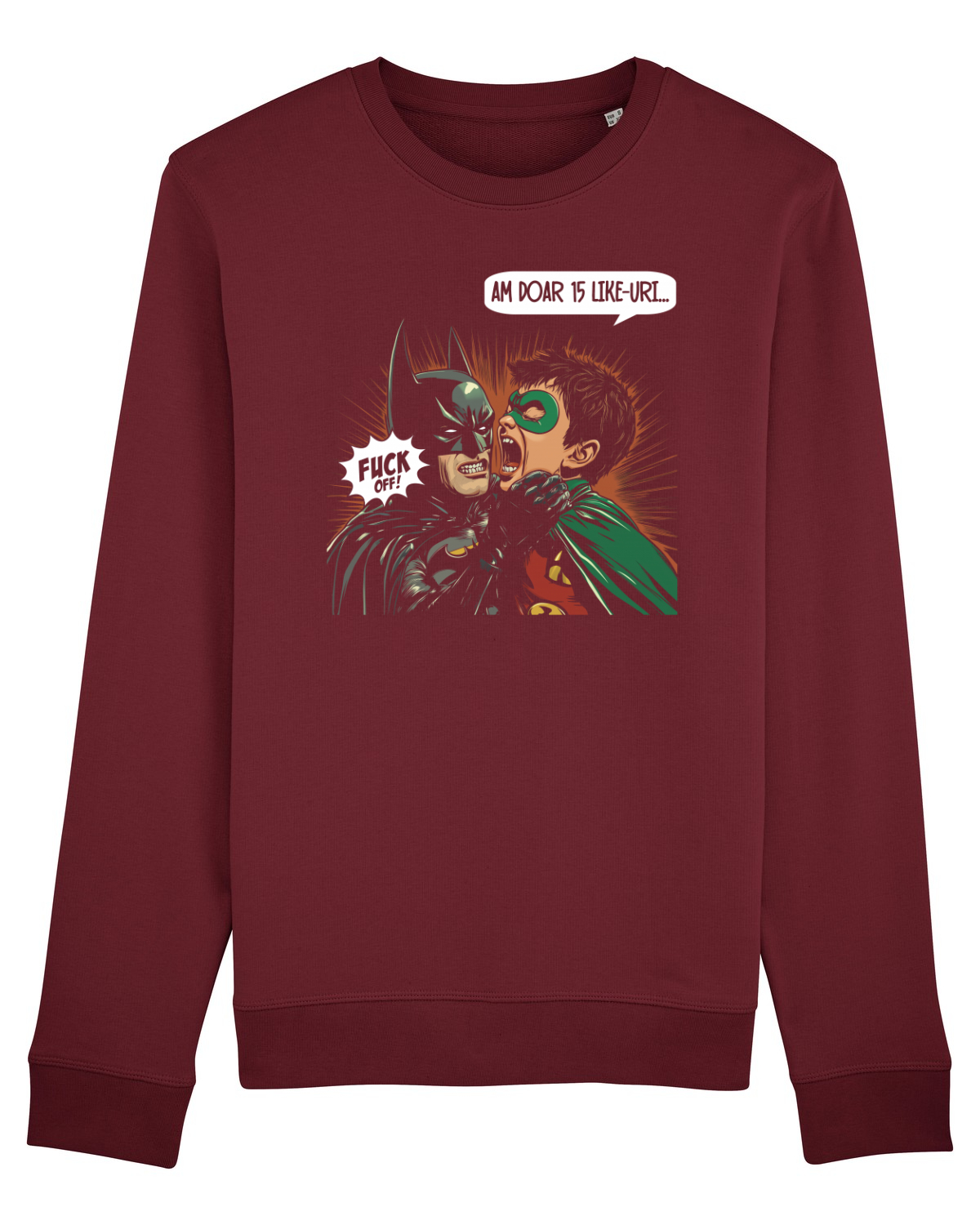 Bluză mânecă lungă Unisex Rise Burgundy