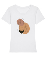 Shapes Tricou mânecă scurtă guler larg fitted Damă Expresser