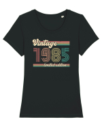 Născut in 1985 ST Vintage limited edition Tricou mânecă scurtă guler larg fitted Damă Expresser