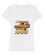Classic 1995 - Cadou aniversar 1995 Tricou mânecă scurtă guler V Damă Evoker