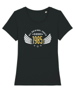 Classic 1985 wings - Cadou aniversar 1985 Tricou mânecă scurtă guler larg fitted Damă Expresser