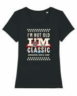 Not old - classic since 1985 - Cadou aniversar 1985 Tricou mânecă scurtă guler larg fitted Damă Expresser