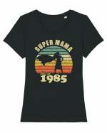 Super mama - best of 1985 - Cadou aniversar 1985 Tricou mânecă scurtă guler larg fitted Damă Expresser