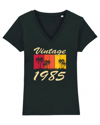 Vintage 1985 - sunny palmtrees - Cadou aniversar 1985 Black