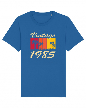 Vintage 1985 - sunny palmtrees - Cadou aniversar 1985 Royal Blue