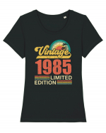 Vintage 1985 limited edition - Cadou aniversar 1985 Tricou mânecă scurtă guler larg fitted Damă Expresser