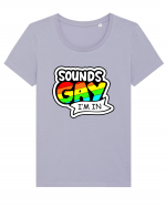 Sounds Gay Tricou mânecă scurtă guler larg fitted Damă Expresser