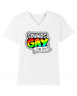 Sounds Gay Tricou mânecă scurtă guler V Bărbat Presenter