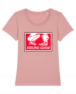 Feeling Good Tricou mânecă scurtă guler larg fitted Damă Expresser