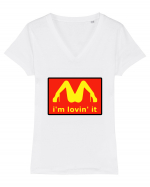 I'm lovin' it Tricou mânecă scurtă guler V Damă Evoker