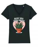 Aloe You Vera Much Tricou mânecă scurtă guler V Damă Evoker