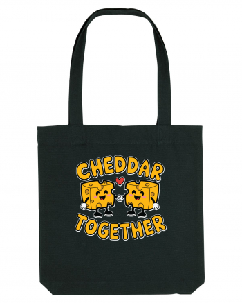 Cheddar Together | Cute Cheese Couple Black