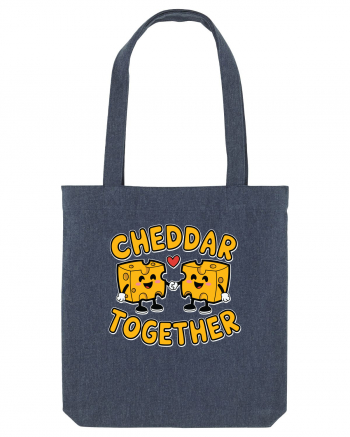 Cheddar Together | Cute Cheese Couple Midnight Blue