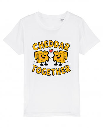 Cheddar Together | Cute Cheese Couple White