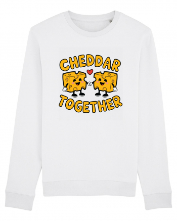 Cheddar Together | Cute Cheese Couple White