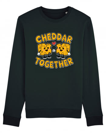 Cheddar Together | Cute Cheese Couple Black