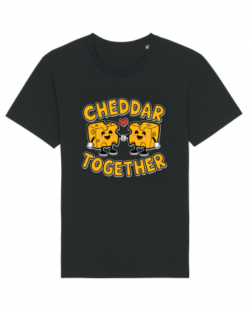 Cheddar Together | Cute Cheese Couple Black