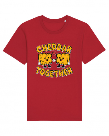 Cheddar Together | Cute Cheese Couple Red