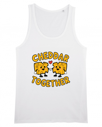 Cheddar Together | Cute Cheese Couple White