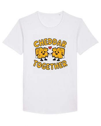 Cheddar Together | Cute Cheese Couple White