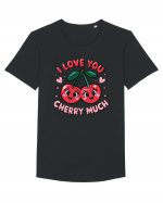 I Love You Cherry Much Tricou mânecă scurtă guler larg Bărbat Skater