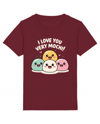 I Love You Very Mochi Burgundy