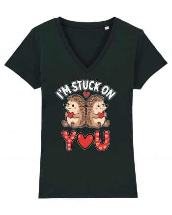 I'm Stuck On You | Hedgehog Valentine's Black