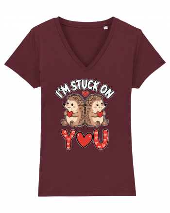 I'm Stuck On You | Hedgehog Valentine's Burgundy