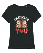 I'm Stuck On You | Hedgehog Valentine's Tricou mânecă scurtă guler larg fitted Damă Expresser