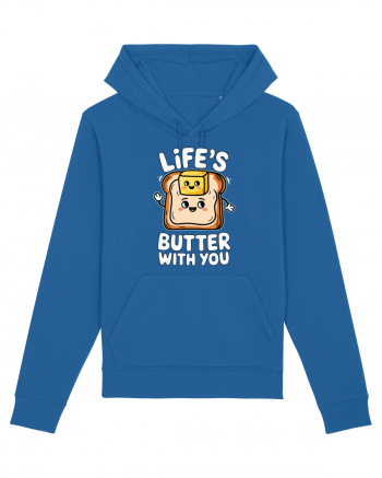 Life's Butter With You | Funny Toast Pun Royal Blue