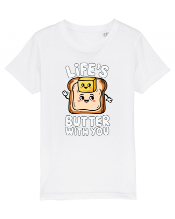 Life's Butter With You | Funny Toast Pun White