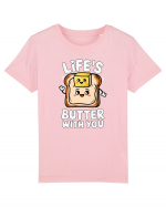 Life's Butter With You | Funny Toast Pun Tricou mânecă scurtă  Copii Mini Creator