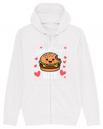 Love At First Bite | Cute Hamburger Pun White