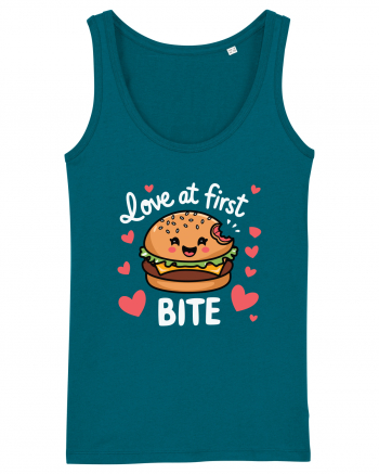 Love At First Bite | Cute Hamburger Pun Ocean Depth