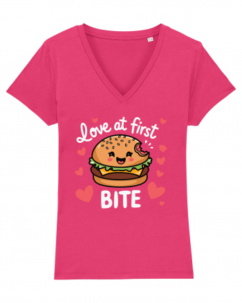 Love At First Bite | Cute Hamburger Pun Raspberry