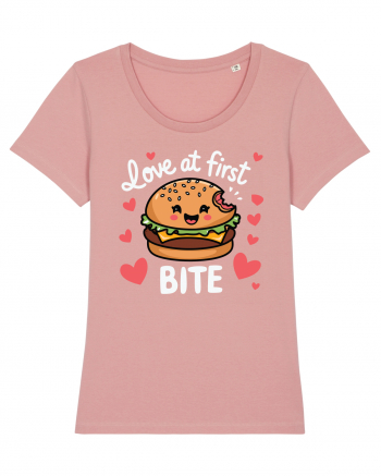 Love At First Bite | Cute Hamburger Pun Canyon Pink