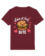 Love At First Bite | Cute Hamburger Pun Tricou mânecă scurtă  Copii Mini Creator