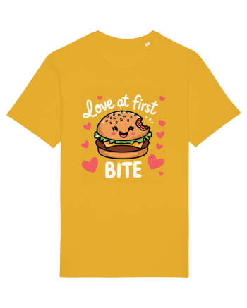 Love At First Bite | Cute Hamburger Pun Spectra Yellow