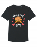 Love At First Bite | Cute Hamburger Pun Tricou mânecă scurtă guler larg Bărbat Skater