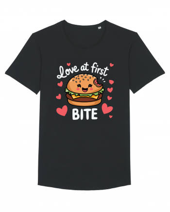 Love At First Bite | Cute Hamburger Pun Black