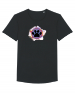 Dog footprint Tricou mânecă scurtă guler larg Bărbat Skater