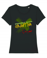 STRAIGHT OUTTA COLENTINA- DIN COLENTINA Tricou mânecă scurtă guler larg fitted Damă Expresser