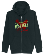 STRAIGHT OUTTA MILITARI- DIN MILITARI Hanorac cu fermoar Unisex Connector