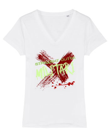 STRAIGHT OUTTA MILITARI- DIN MILITARI White
