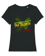 STRAIGHT OUTTA PANTELIMON- DIN PANTELIMON Tricou mânecă scurtă guler larg fitted Damă Expresser